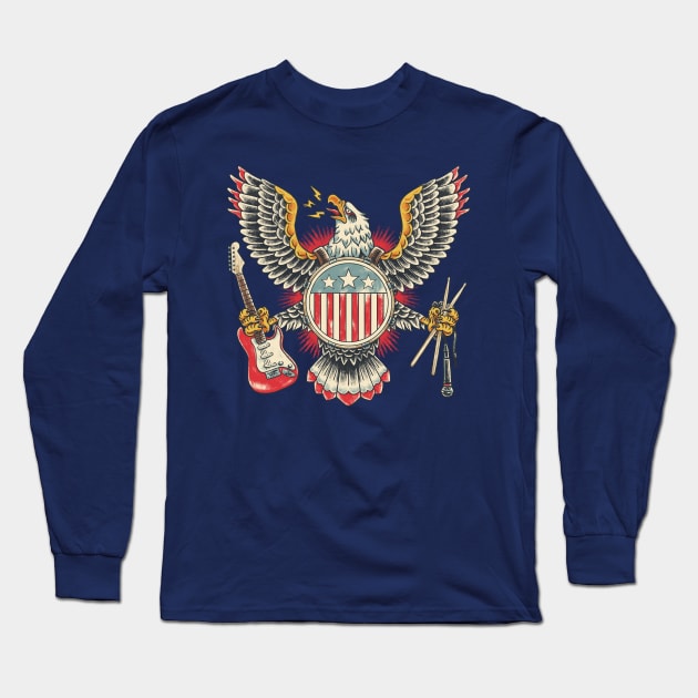 American Rockstar Long Sleeve T-Shirt by CPdesign